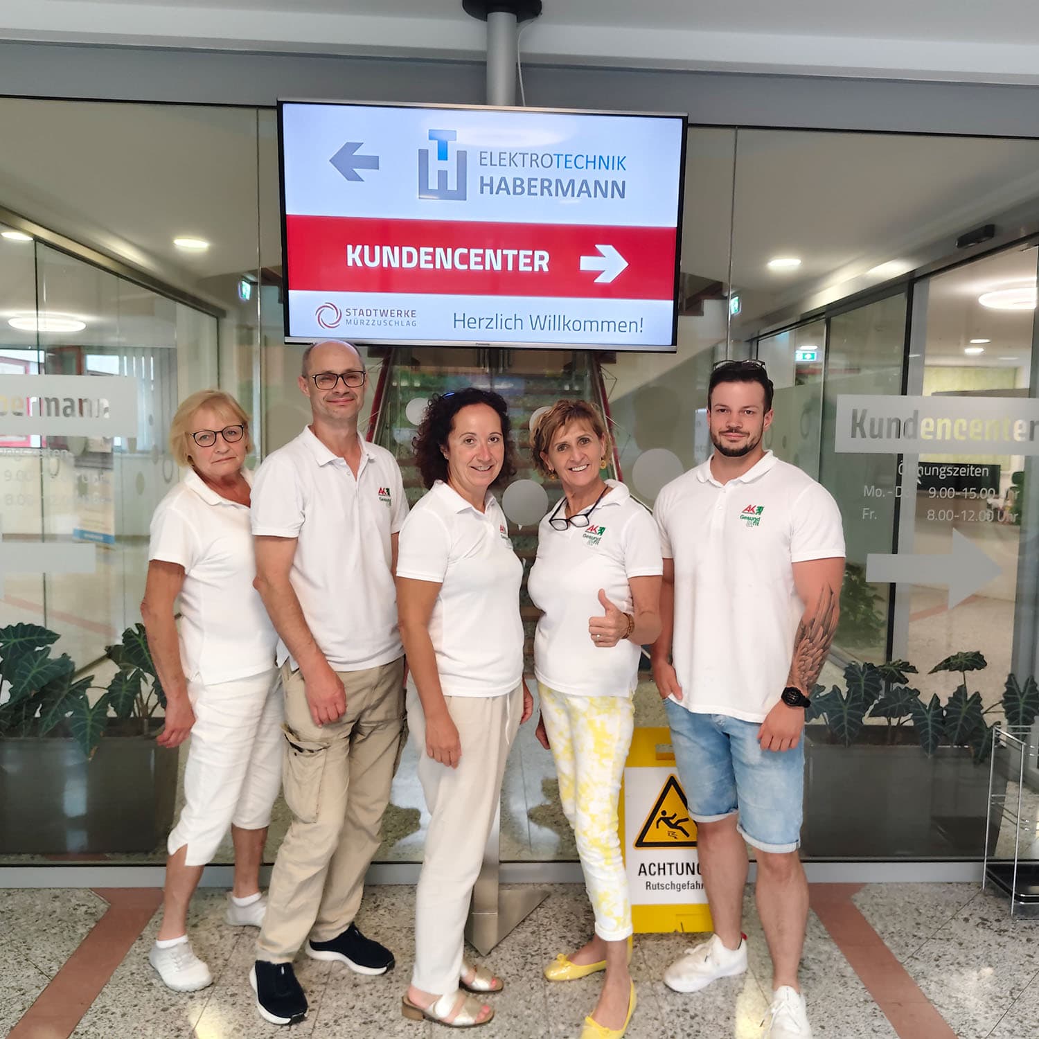 Team des AK-Gesundheitsbusses sowie der AUVA